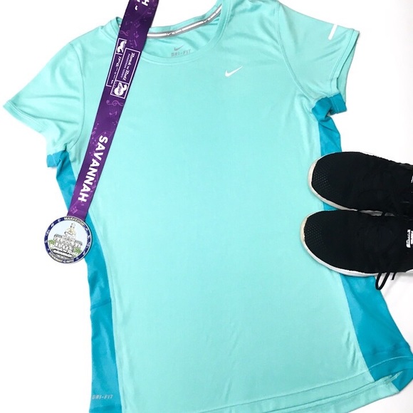 Nike Running Dri-Fit Miler Reflective Top, sz L - Picture 1 of 8